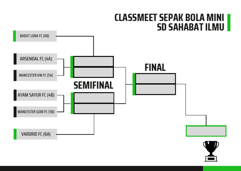 White Minimalist Tournament Bracket Chart A4 | PDF