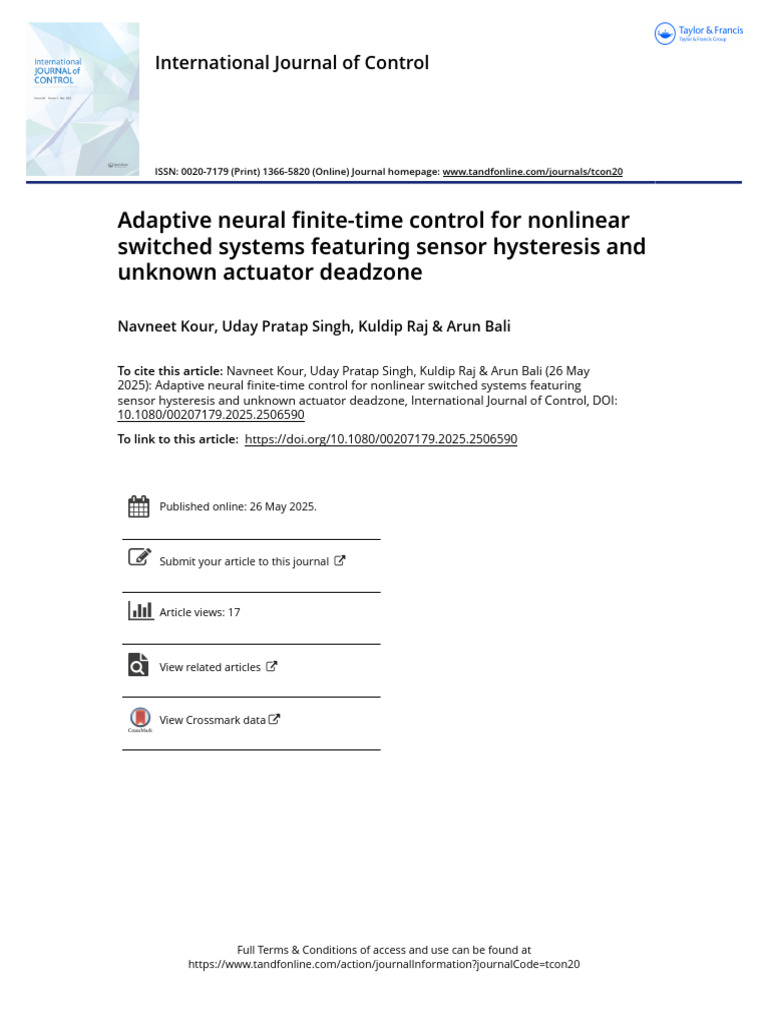Adaptive Neural Finite-Time Control For Nonlinear Switched Systems ...
