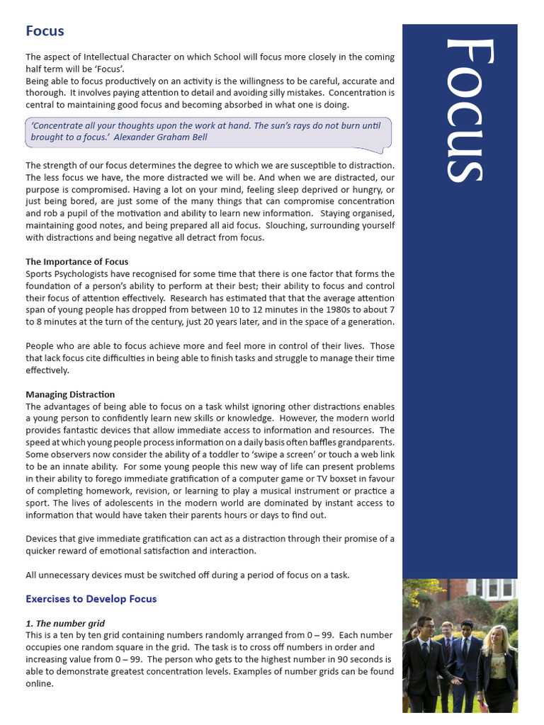 Enhancing Student Focus Techniques | PDF | Attention | Mindfulness