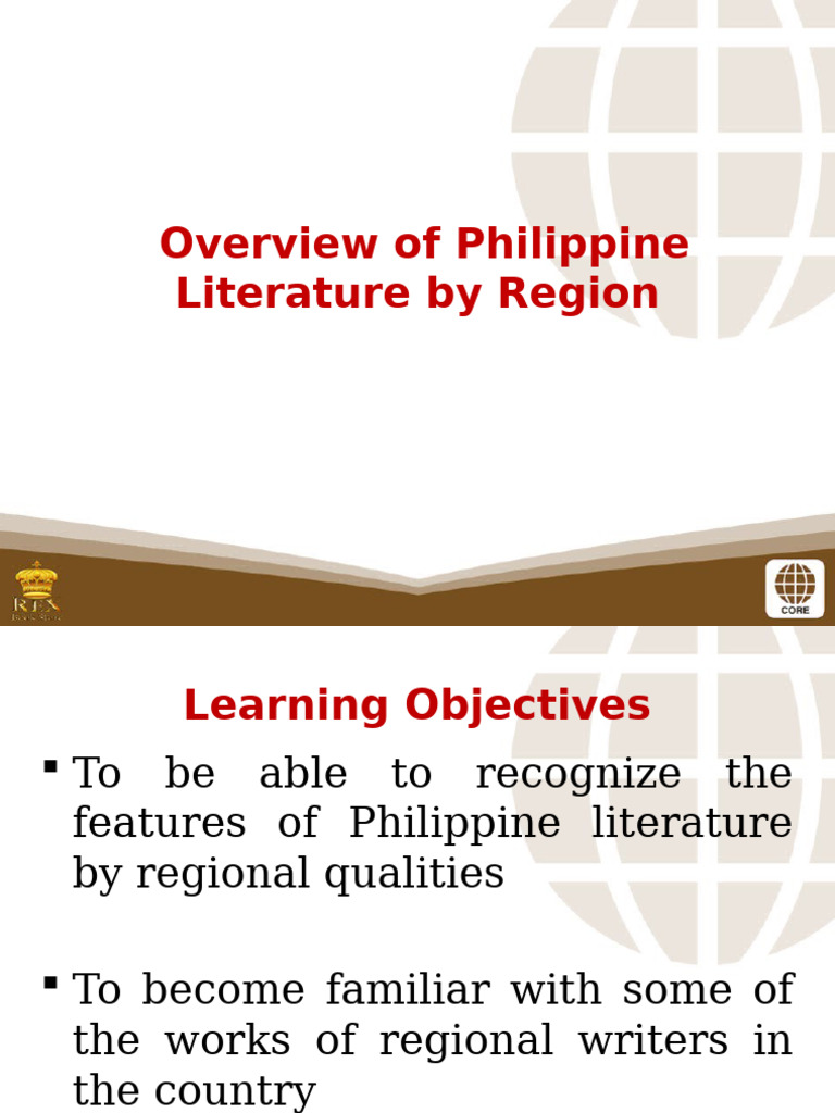 D1-2-Philippine Literature by Region | PDF | Philippines