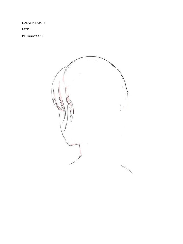 Lakaran Penggayaan Rambut - Docx Latihan | PDF