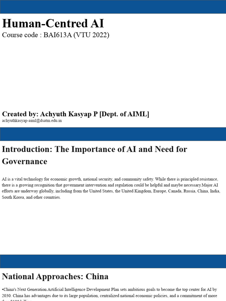 Human-Centered AI Governance Overview | PDF | Artificial Intelligence ...