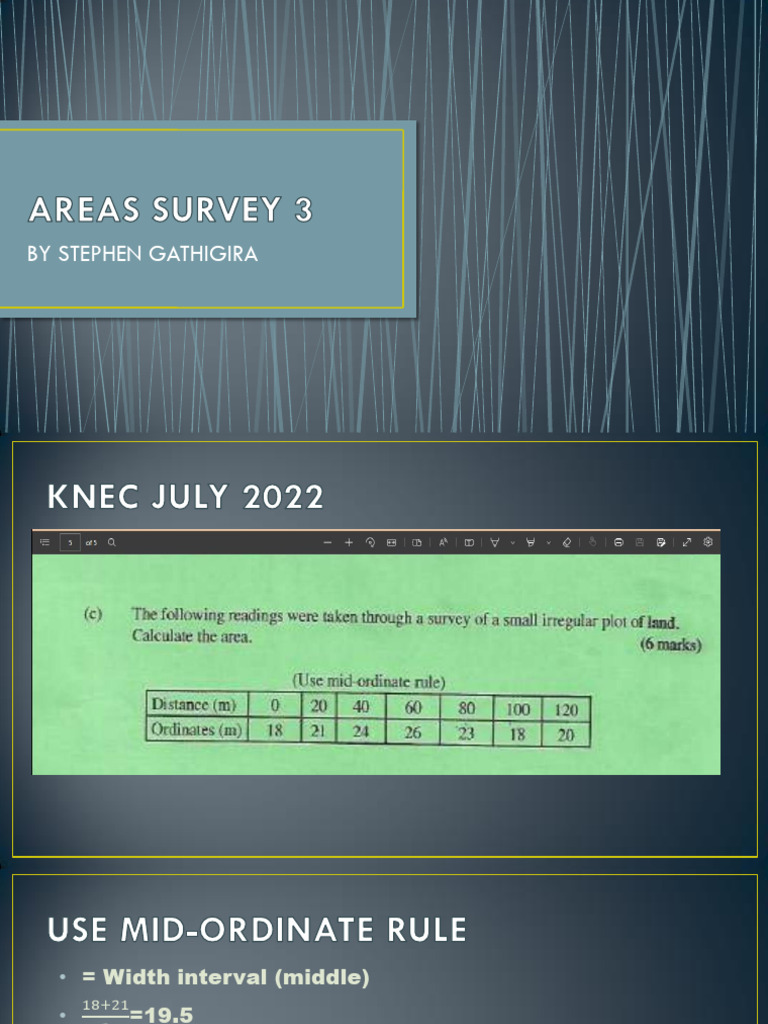 Mid-ordinate Rule Area Survey Guide | PDF