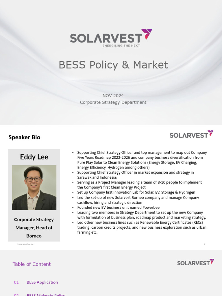 BESS Introduction - SHRDC - Speaker Eddy | PDF | Photovoltaic System ...