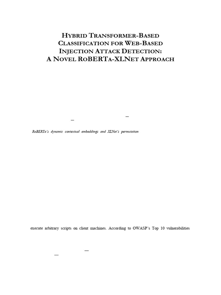 Hybrid Model for Injection Attack Detection | PDF | Deep Learning ...