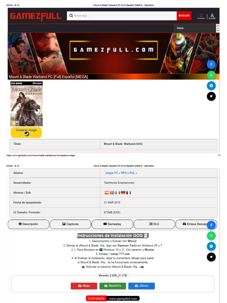 Descargar Mount & Blade: Warband Full | PDF | Empresas de desarrollo de ...