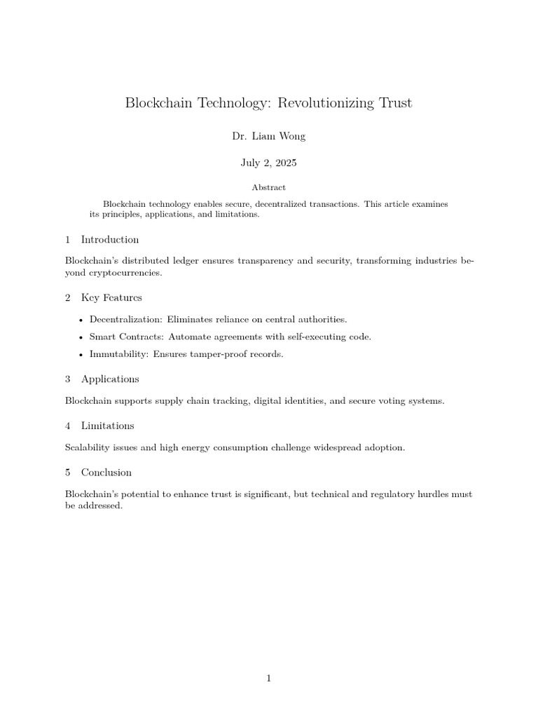 Blockchain | PDF