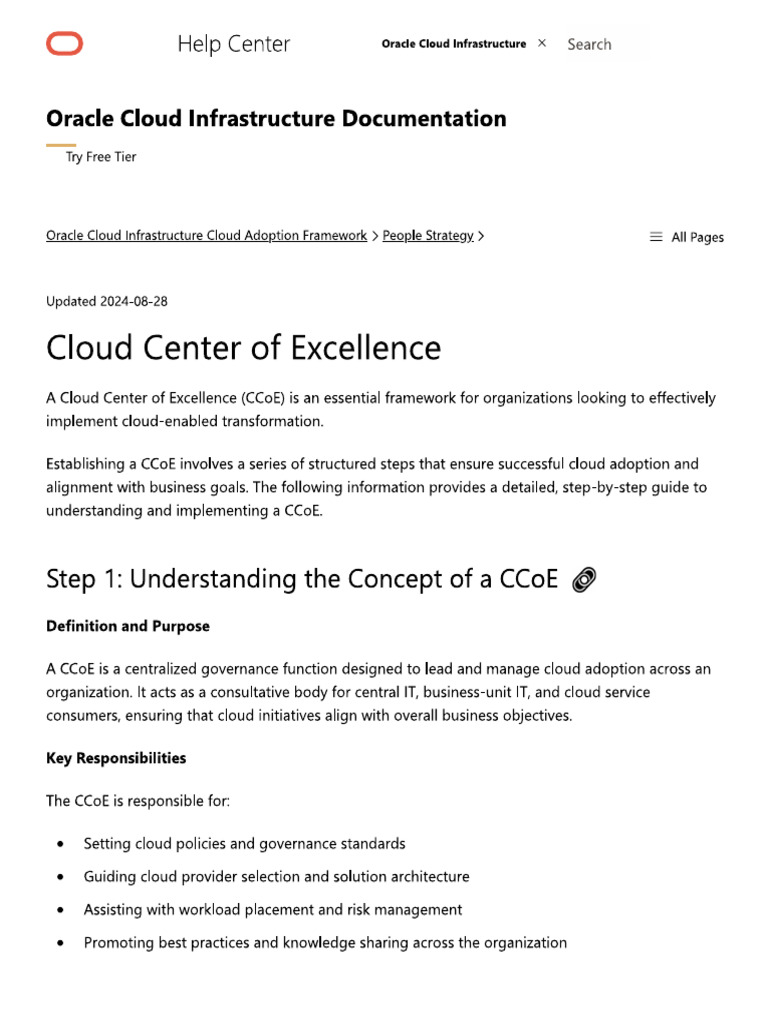 Cloud Center of Excellence | PDF