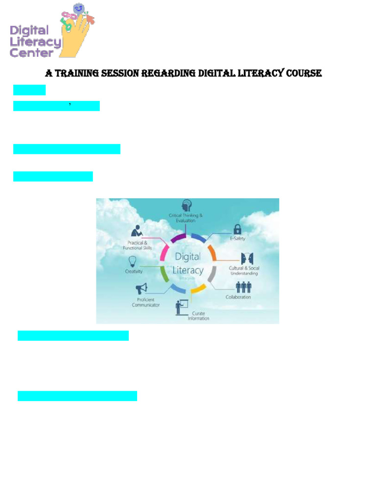 Digital Literacy Course Overview | PDF | Literacy | Learning