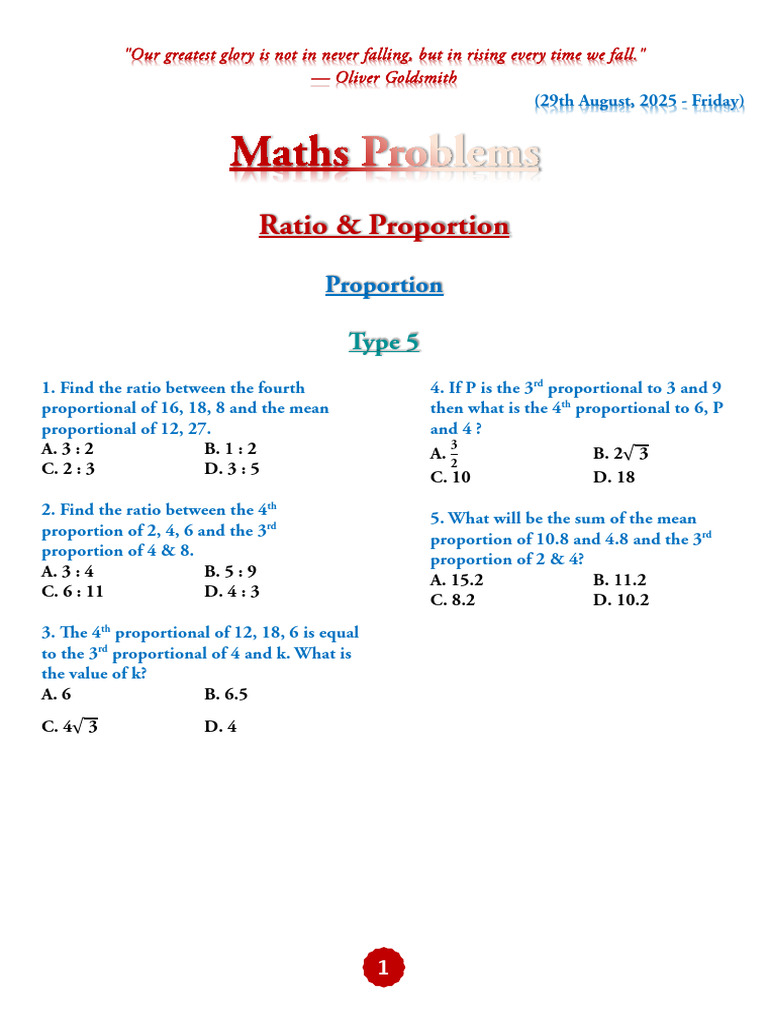 Ratio and Proportion Practice Questions | PDF | Chess | Chess Theory