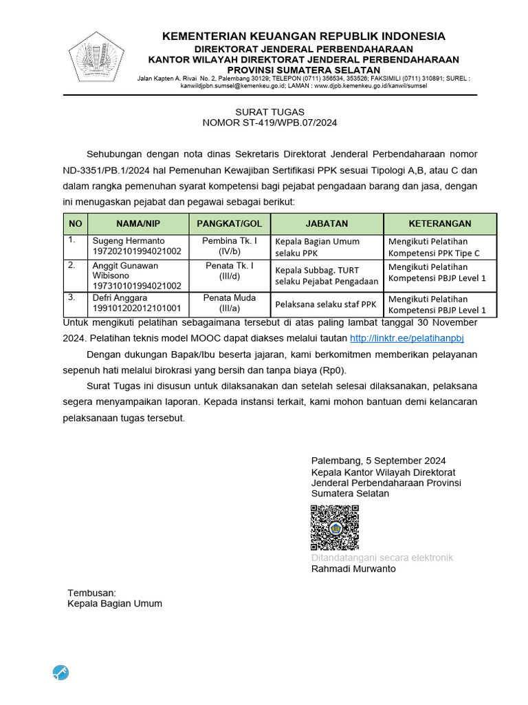 Pelatihan Sertifikasi PPK Tipe C | PDF