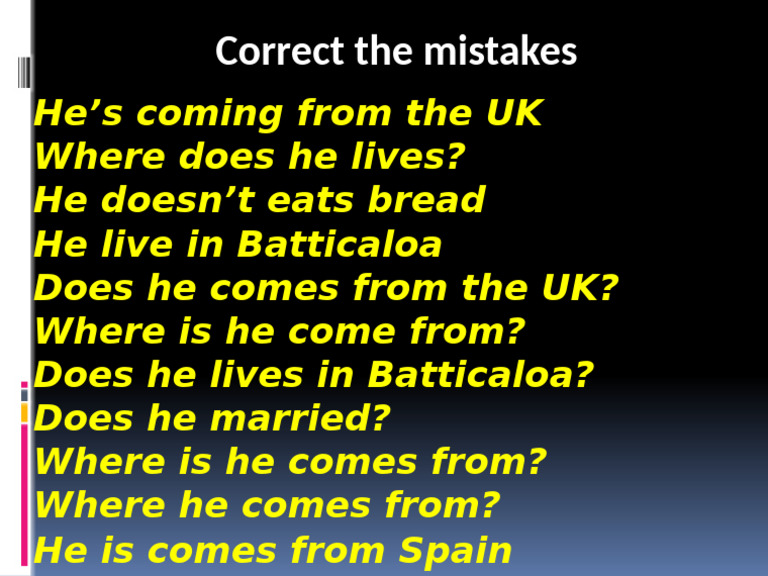 Stage 1 Correct The Mistake | PDF