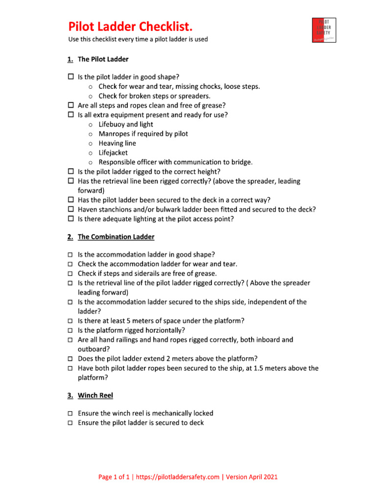 Pilot Ladder | PDF