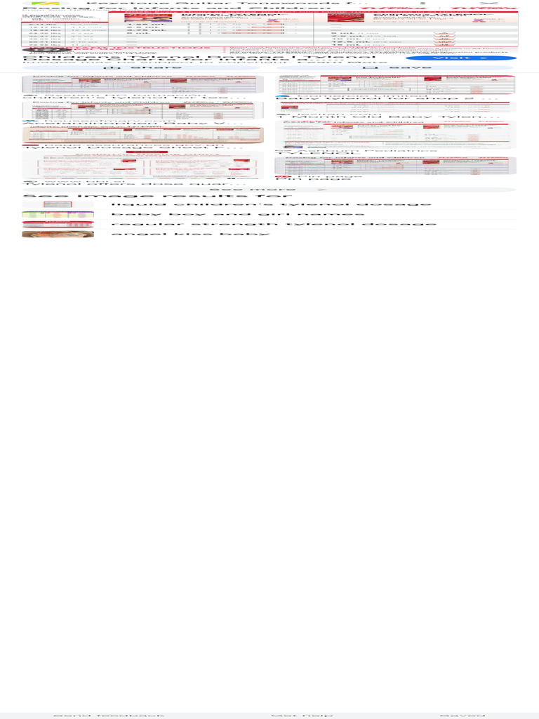 Infant Tylenol Chart Google Search PDF Johnson & Johnson