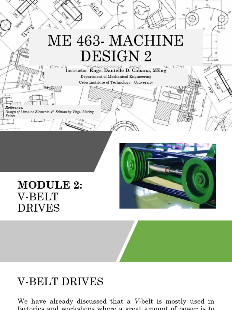 Multiple V-Belt Drive Design Guide | PDF | Belt (Mechanical ...