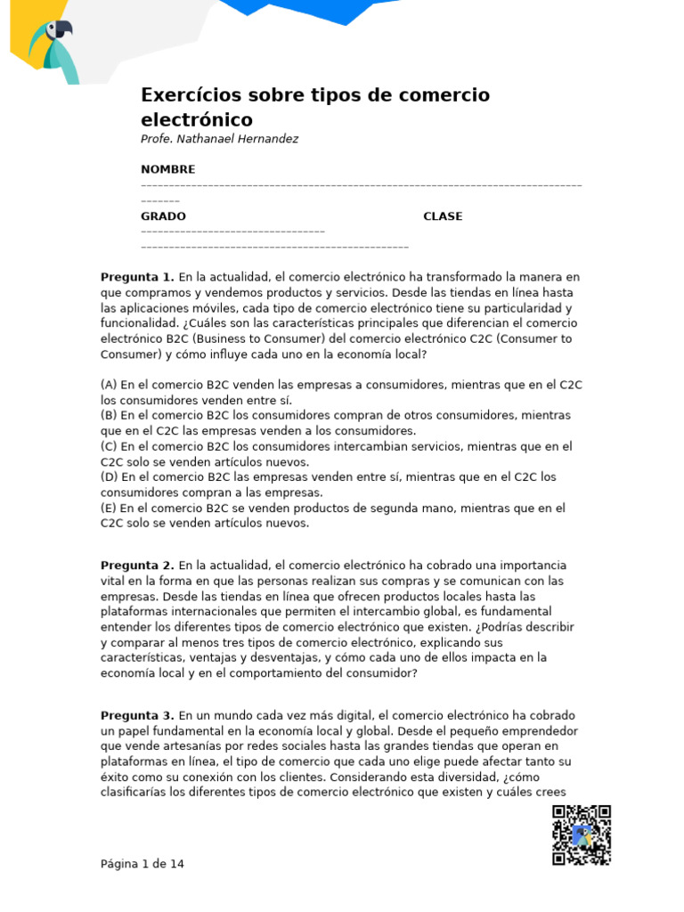 Tipos de Comercio Electrónico y su Impacto | PDF | Comercio electrónico ...