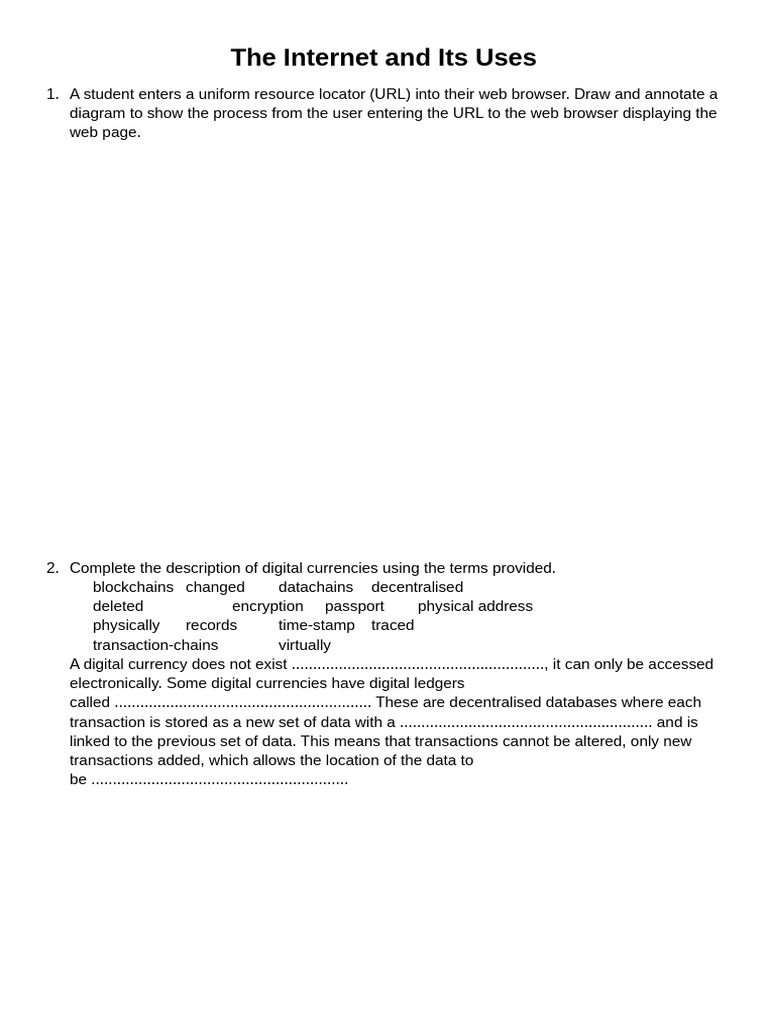 The Internet and Its Uses | PDF | World Wide Web | Internet & Web