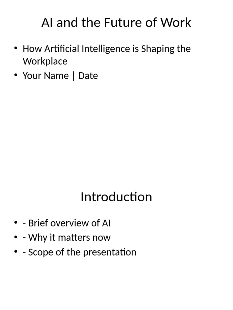AI's Impact on Future Work Trends | PDF