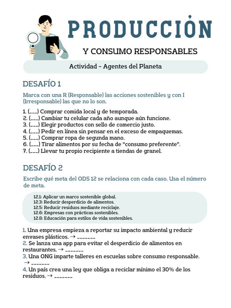 Consumo Responsable y ODS 12 | PDF