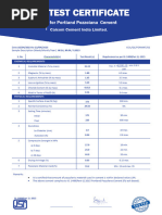 UltraTech PPC Cement Test Certificate | PDF | Cement | Fly Ash