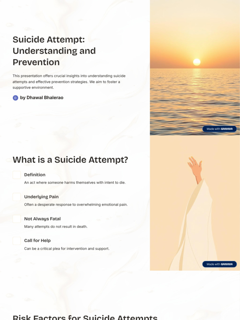 Suicide Attempt Understanding and Prevention | PDF | Suicide | Mental ...