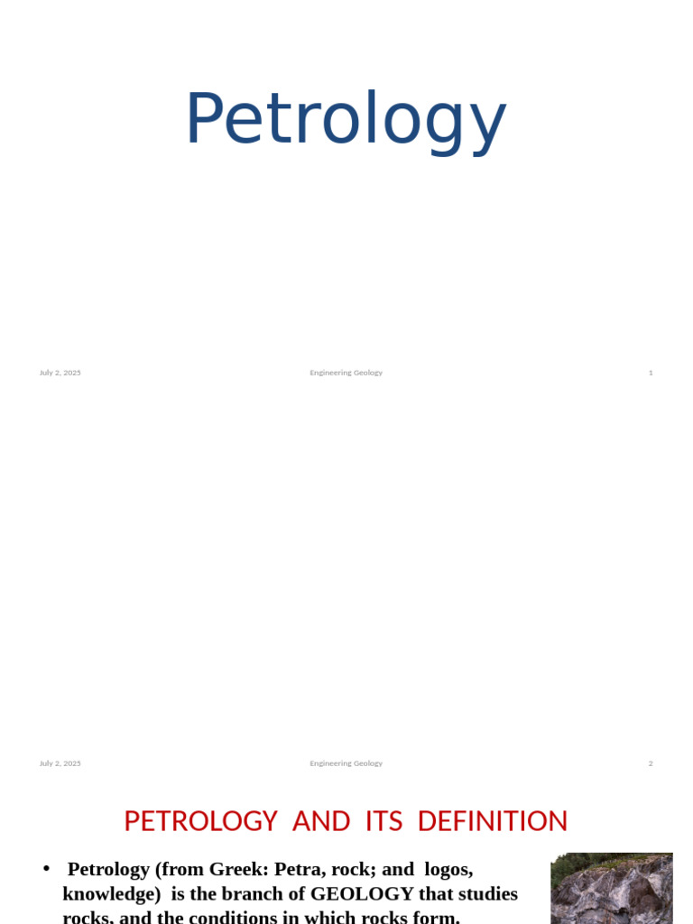 Understanding Petrology in Geology | PDF | Rock (Geology) | Igneous Rock