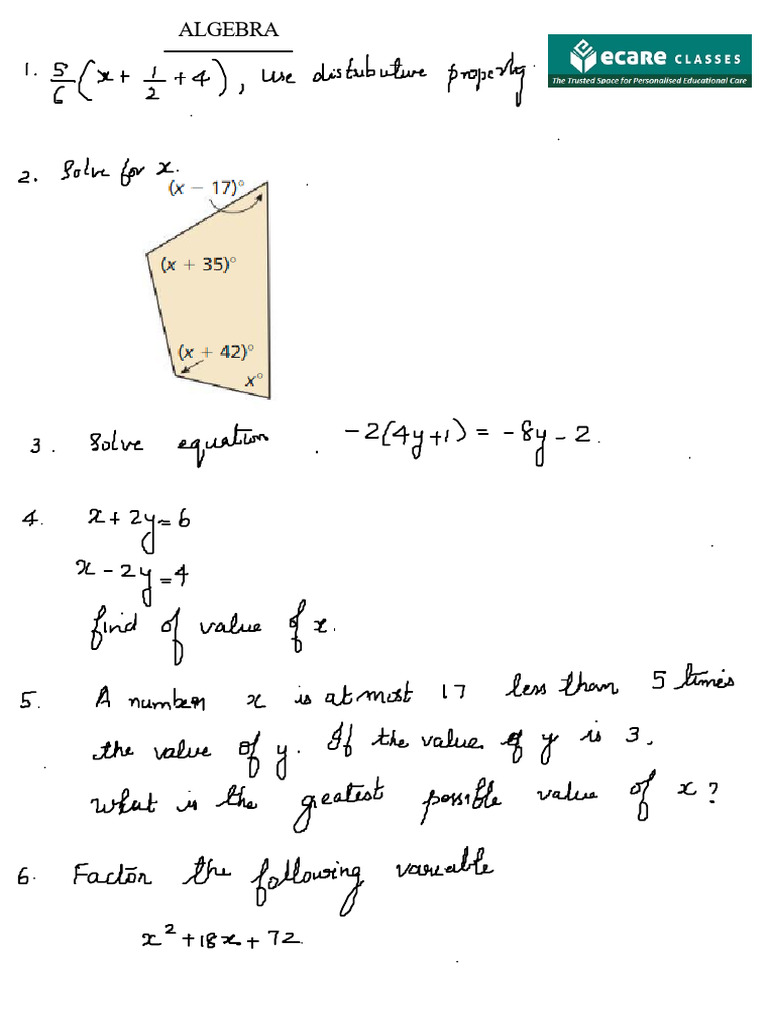 Algebra | PDF