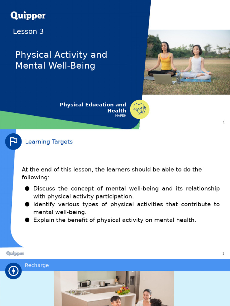 Physical Activity's Impact on Mental Health | PDF | Mental Health ...