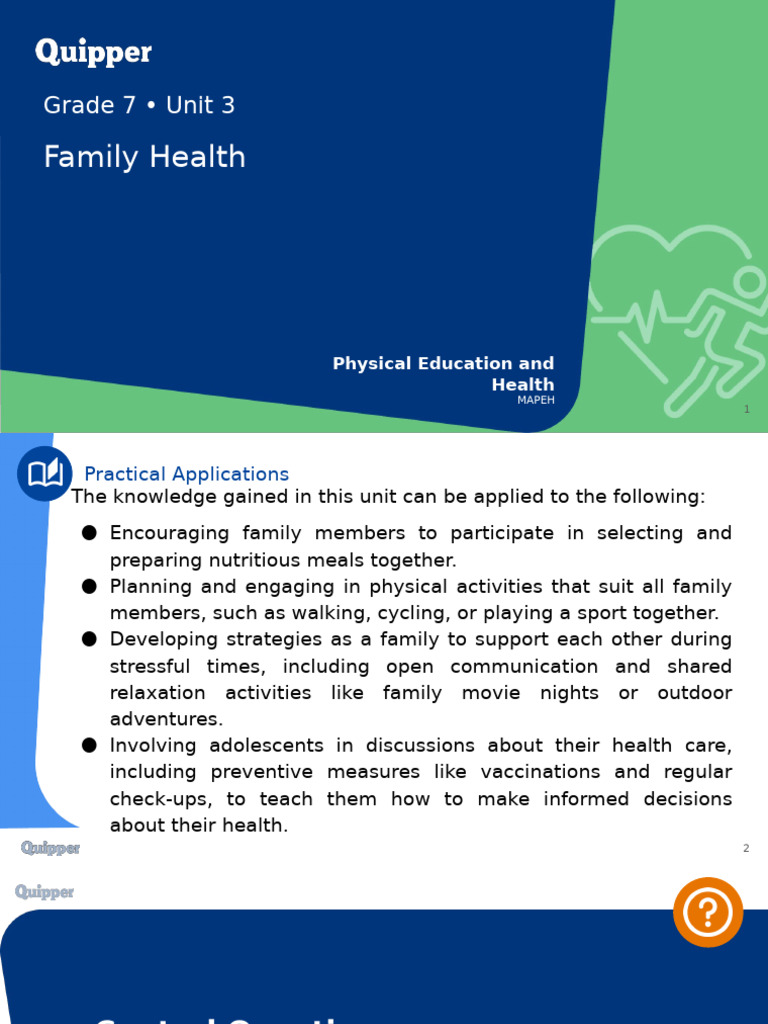 Family's Role in Adolescent Health Support | PDF | Adolescence | Stress ...