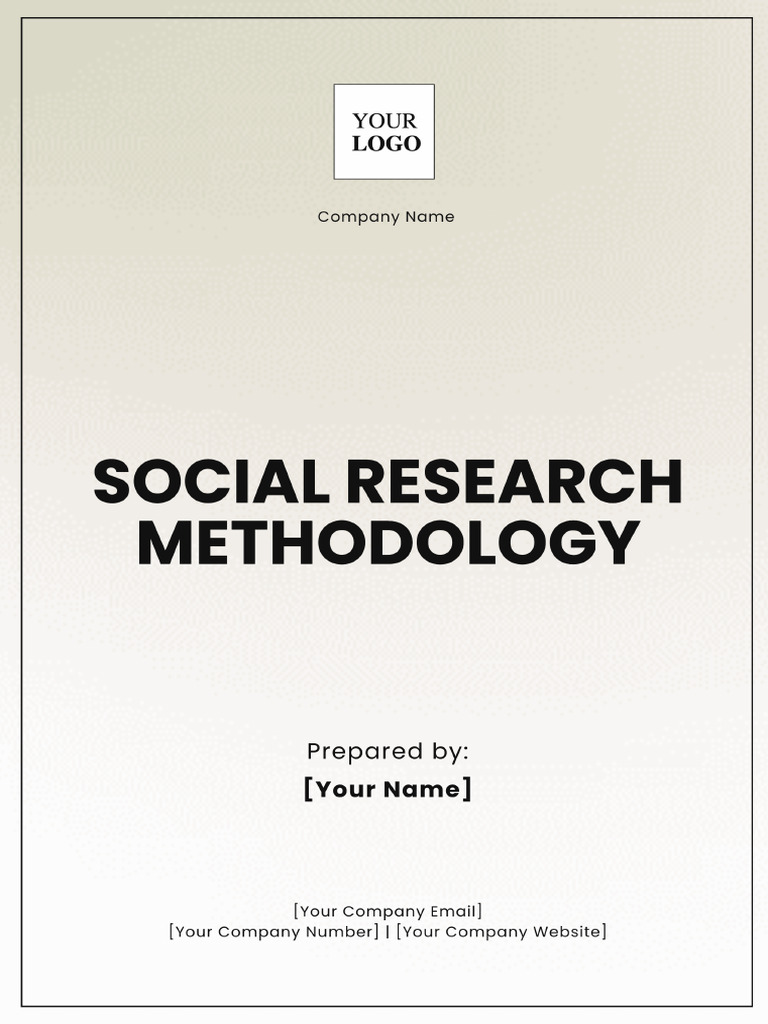 Free Social Research Methodology Template | PDF