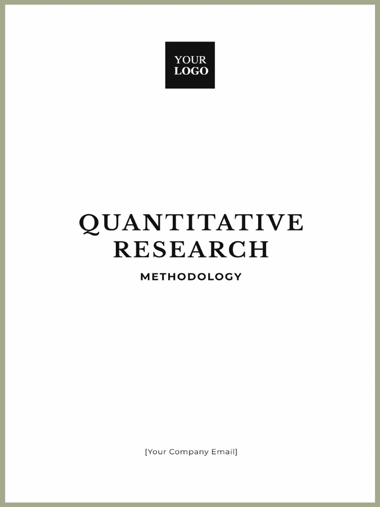 Free Quantitative Research Methodology Template | PDF
