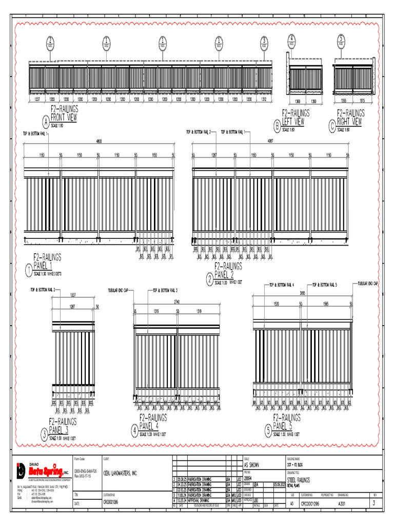 DGT Steel Railing F2-A301 Rev 3 | PDF