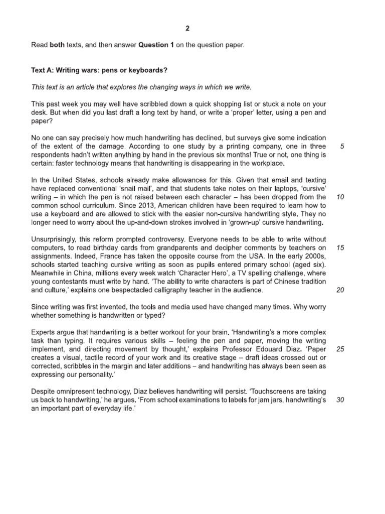 Paper 2 Speech Writing Insert | PDF