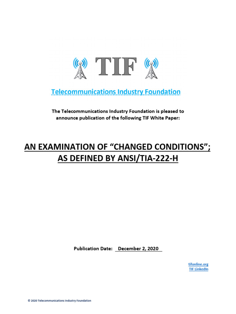 TIF White Paper An Examination of Changed Conditions 1 | PDF | Legal ...