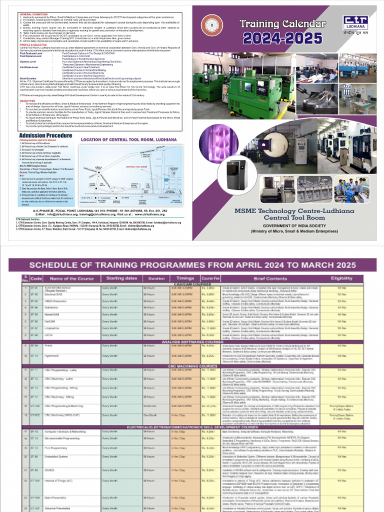 Training Calendar 2024 25 | PDF