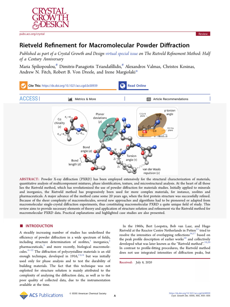 Rietveld Refinement in Macromolecular PXRD | PDF | Crystallization ...