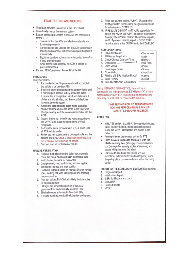 Final Testing and Sealing | PDF