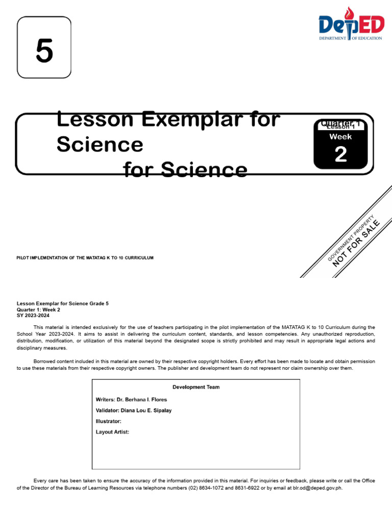Q1 - LE - Science 5 - Week 2 (FINAL) | PDF | Gases | Volume