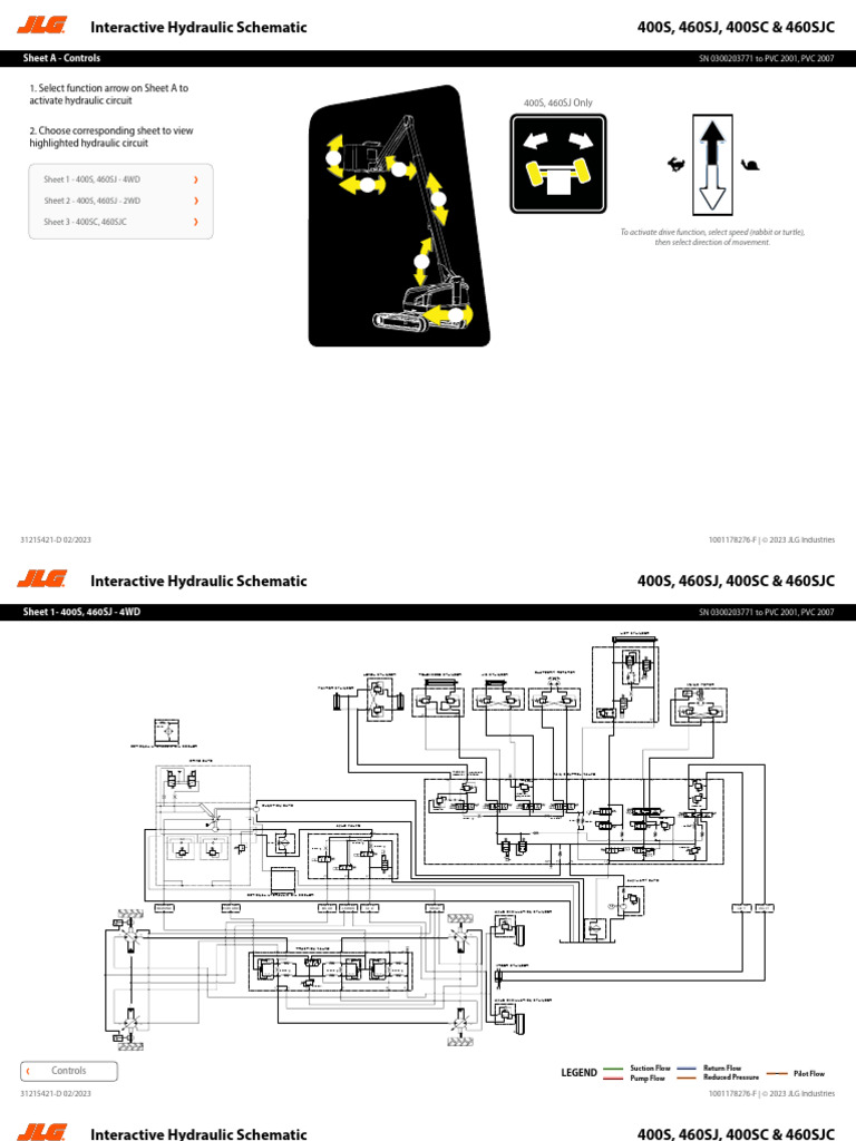 Hydraulic Schematic for JLG Models | PDF | Hydraulics | Chemical ...