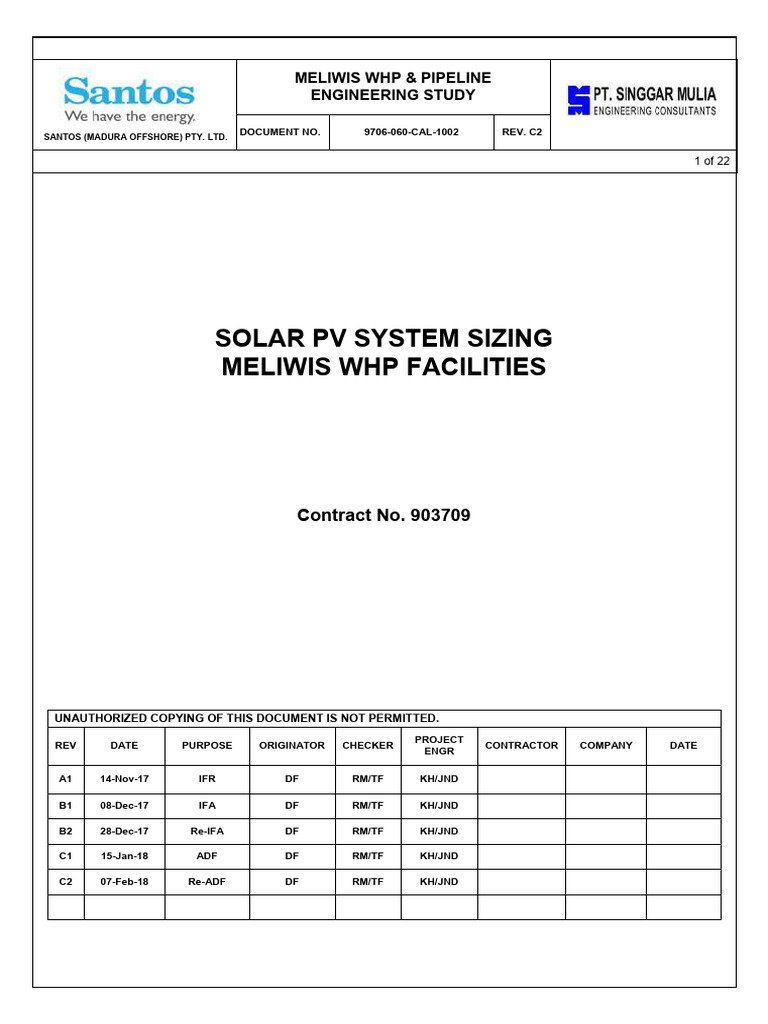 9706 060 CAL 1002 C2 Solar PV Sizing | PDF | Photovoltaics | Solar Panel