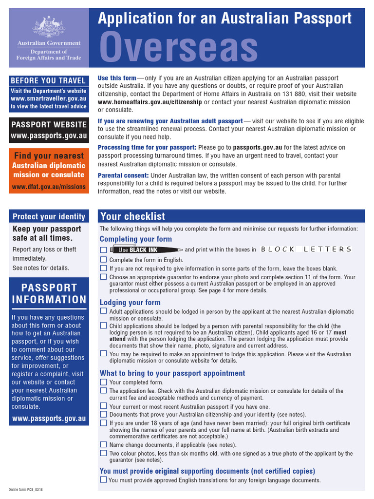 Australian Passport Application Guide | PDF | Identity Document | Birth ...