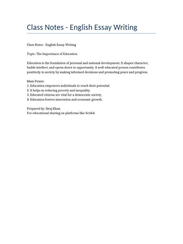Scribd Compliant Class Note | PDF