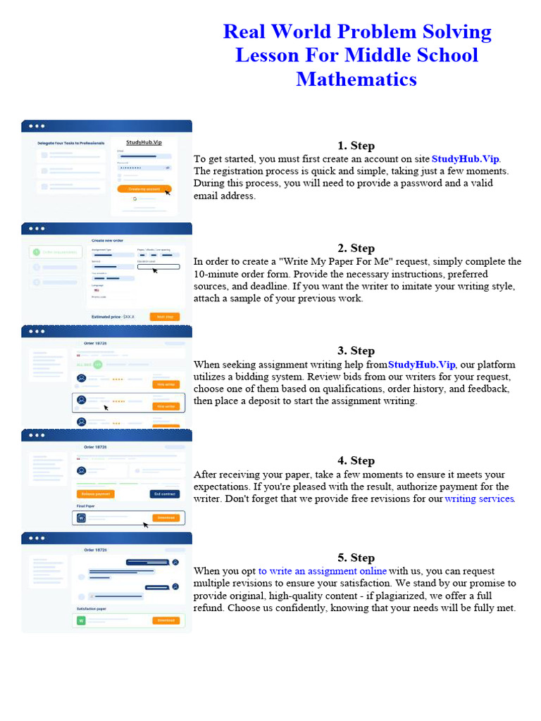 Real World Problem Solving Lesson For Middle School Mathematics | PDF ...
