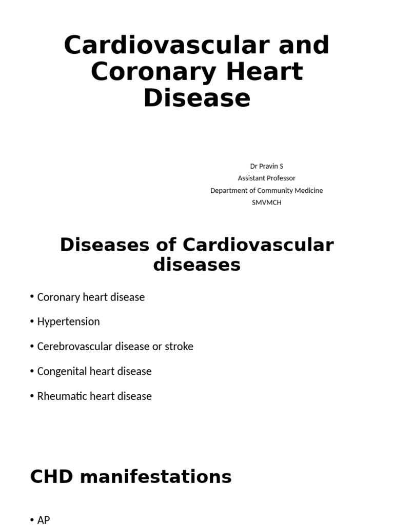 CVD & Coronary Heart Disease | PDF
