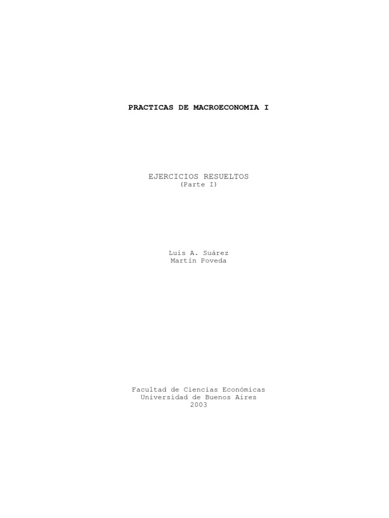 Ejercicios Resueltos de Macroeconomía I | PDF | Tasas de interés | Tasa ...