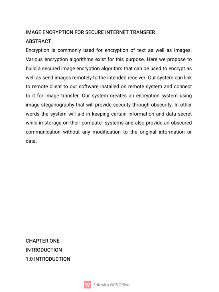 Secure Image Encryption for Internet Transfer | PDF