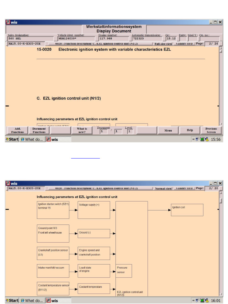 W126 EZL Function | PDF