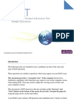 ISAT 11 Sample Questions Computer Based Format