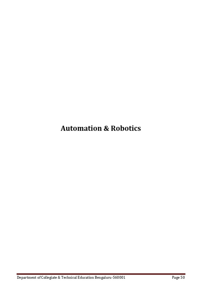 Diploma in Automation & Robotics Course | PDF | Programmable Logic ...