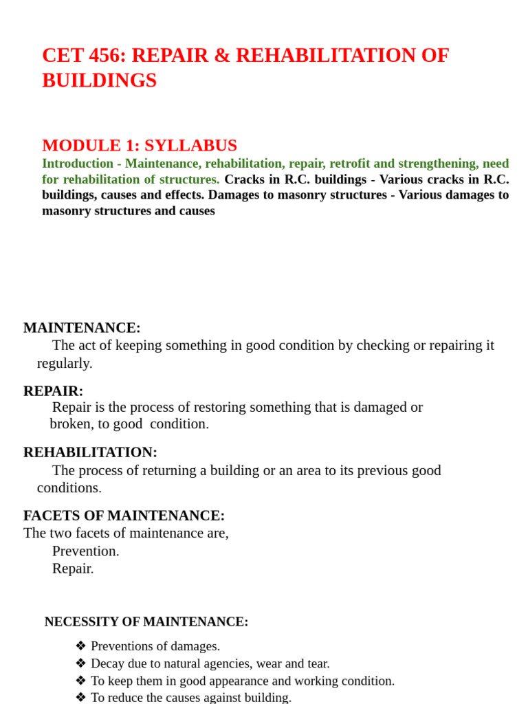 Building Repair and Rehabilitation Guide | PDF | Concrete | Strength Of ...